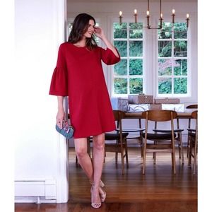 Ingrid & Isabel Ponte Bell Sleeve Maternity Dress